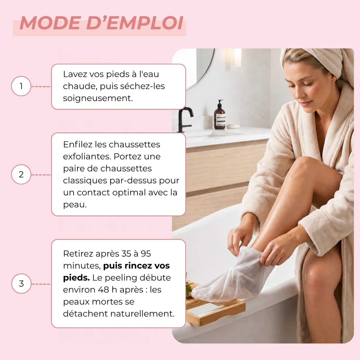 🩰 Peeling Masque chaussette exfoliant